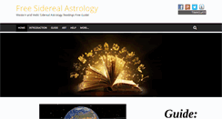 Desktop Screenshot of freesiderealastrology.com